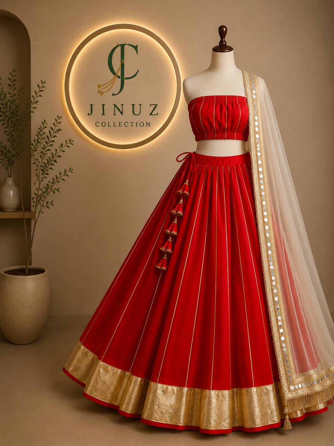 Red Royal Lehenga